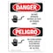 Signmission OSHA Sign, Do Not Operate W/in 10 Ft. Bilingual, 10in X 7in Rigid Plastic, 7" W, 10" H, Spanish OS-DS-P-710-VS-1158 - alternate 1